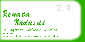 renata nadasdi business card